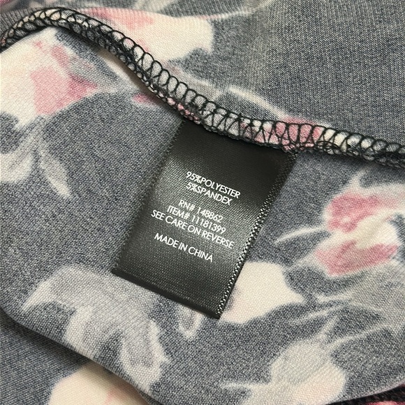 Torrid Black Floral Jersey Knit Skater Dress Womens Plus Size 2X Fit Flare Party - Picture 11 of 13